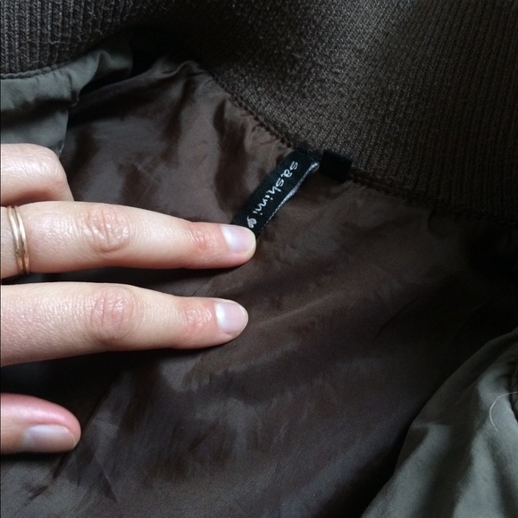 Cropped Bomber Jacket in Brown - Picture 2 of 6